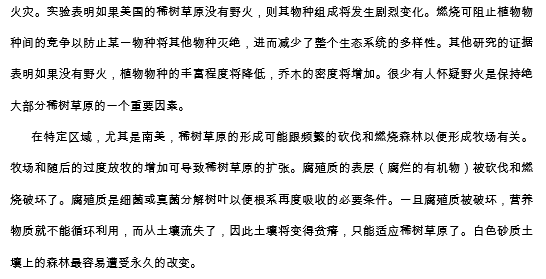 TPO31托福阅读真题练习：Savanna Formation