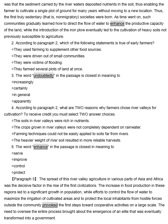 TPO33托福阅读真题练习：The First Civilizations