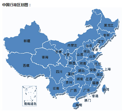 中国省级行政区 简图图片