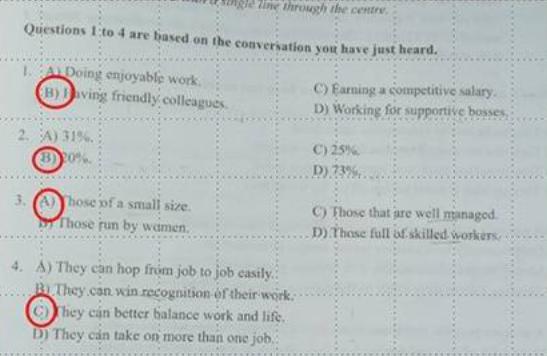 2017年6月英语六级听力答案下载