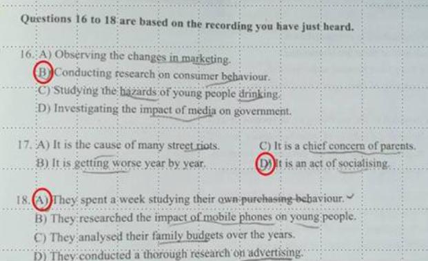 2017年6月英语六级听力试卷及答案