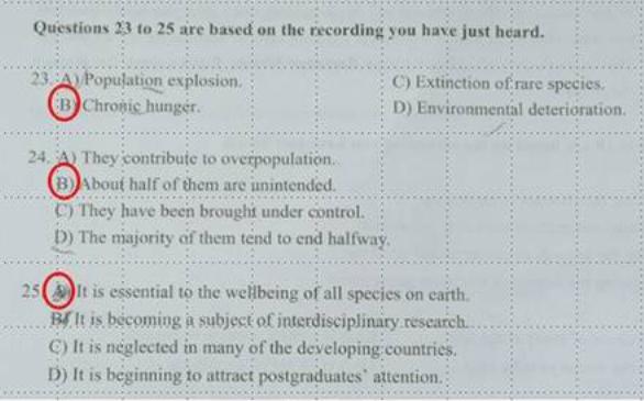 2017年6月英语六级听力试卷及答案