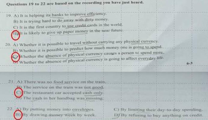 2017年6月英语六级听力试卷及答案