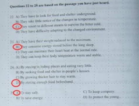 20首发：2017年6月英语四级试卷及答案卷一(高清图片版)
