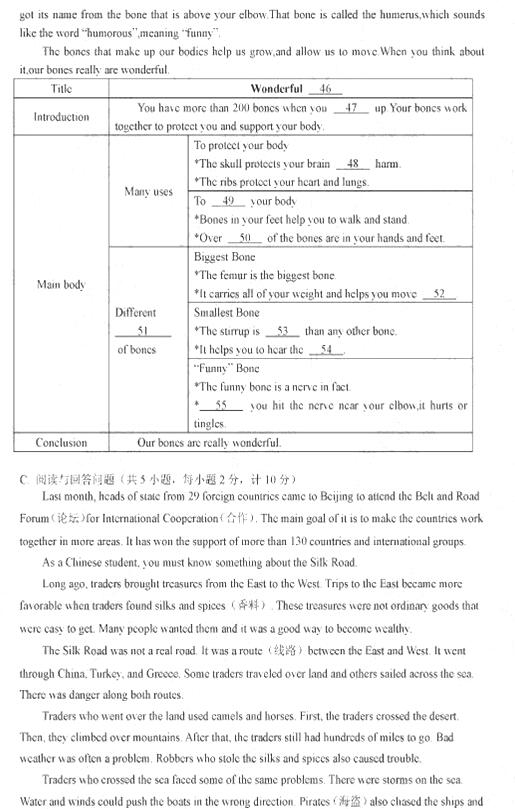 江苏盐城2017中考英语试题及答案