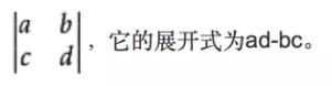 2x2的矩阵的determinant算法