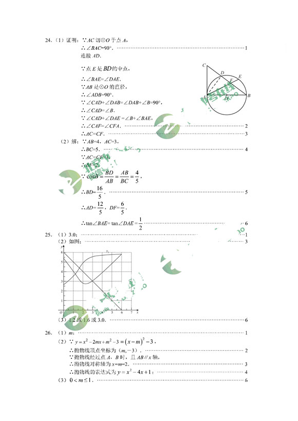 2019北京平谷区中考一模数学试卷及答案