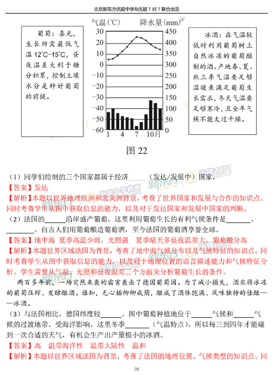 2019北京西城区中考一模地理试题及答案