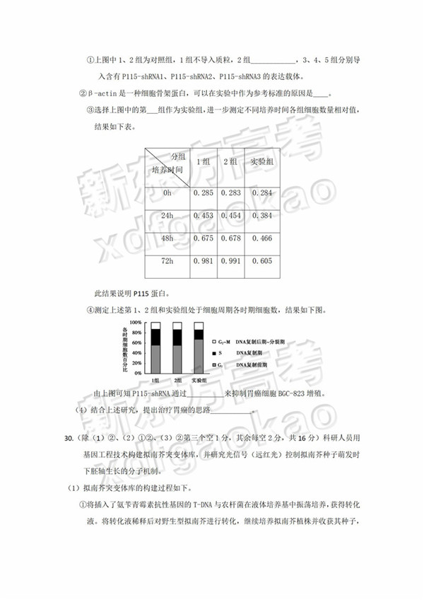 2019北京顺义区高三二模理综试题及答案