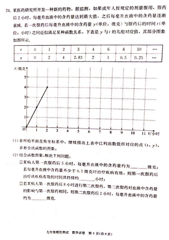 2019北京西城区中考二模数学试题及答案