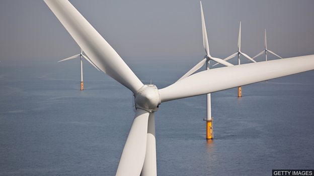 uk wind turbines at sea 英国的海上风力发电机