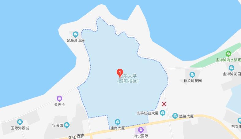 山东大学威海分校地图图片