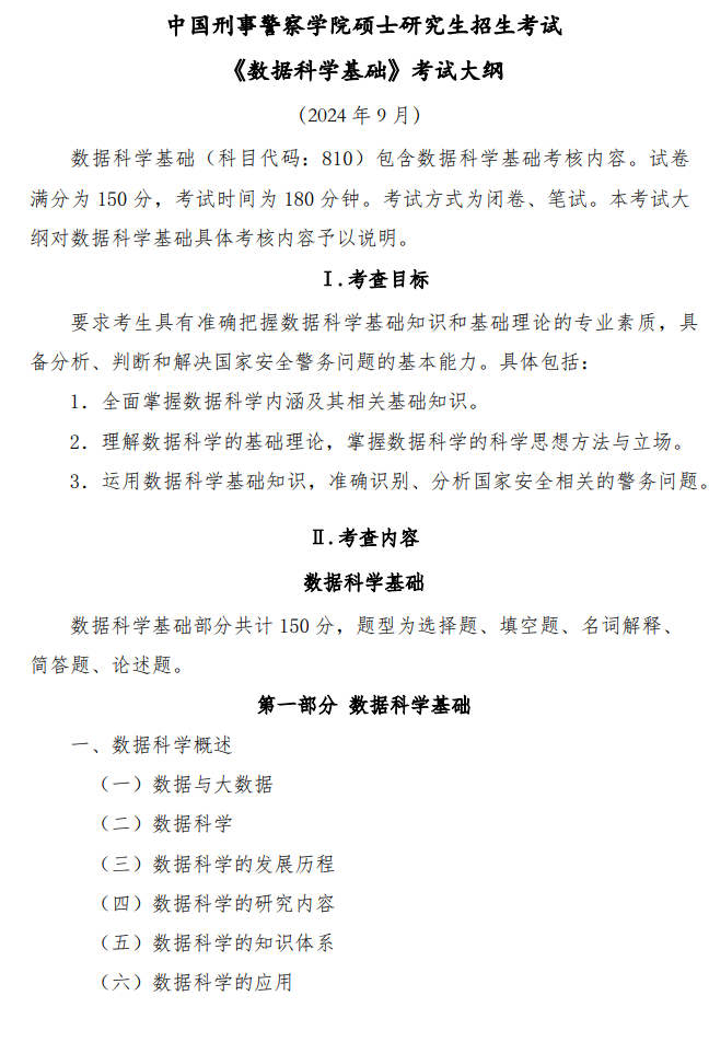 2025中国刑事警察学院考研参考书目