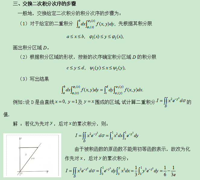 2021考研数学：浅析直角坐标系下二重积分的计算