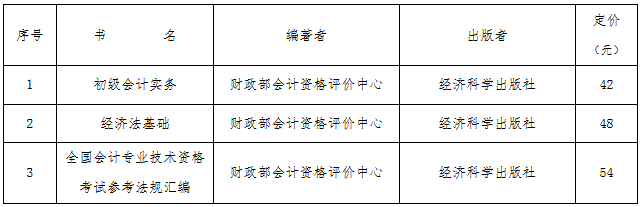 初级会计考试教材