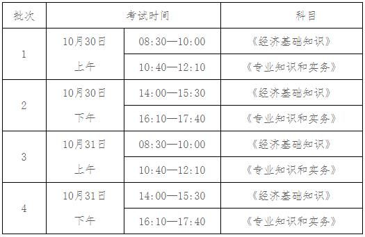 鄂尔多斯2021年初中级经济师考试时间