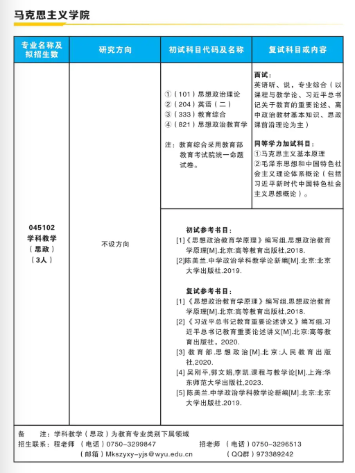 2025五邑大学研究生招生专业目录及考试科目