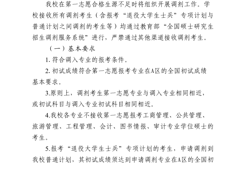 2025山东中医药大学考研调剂要求